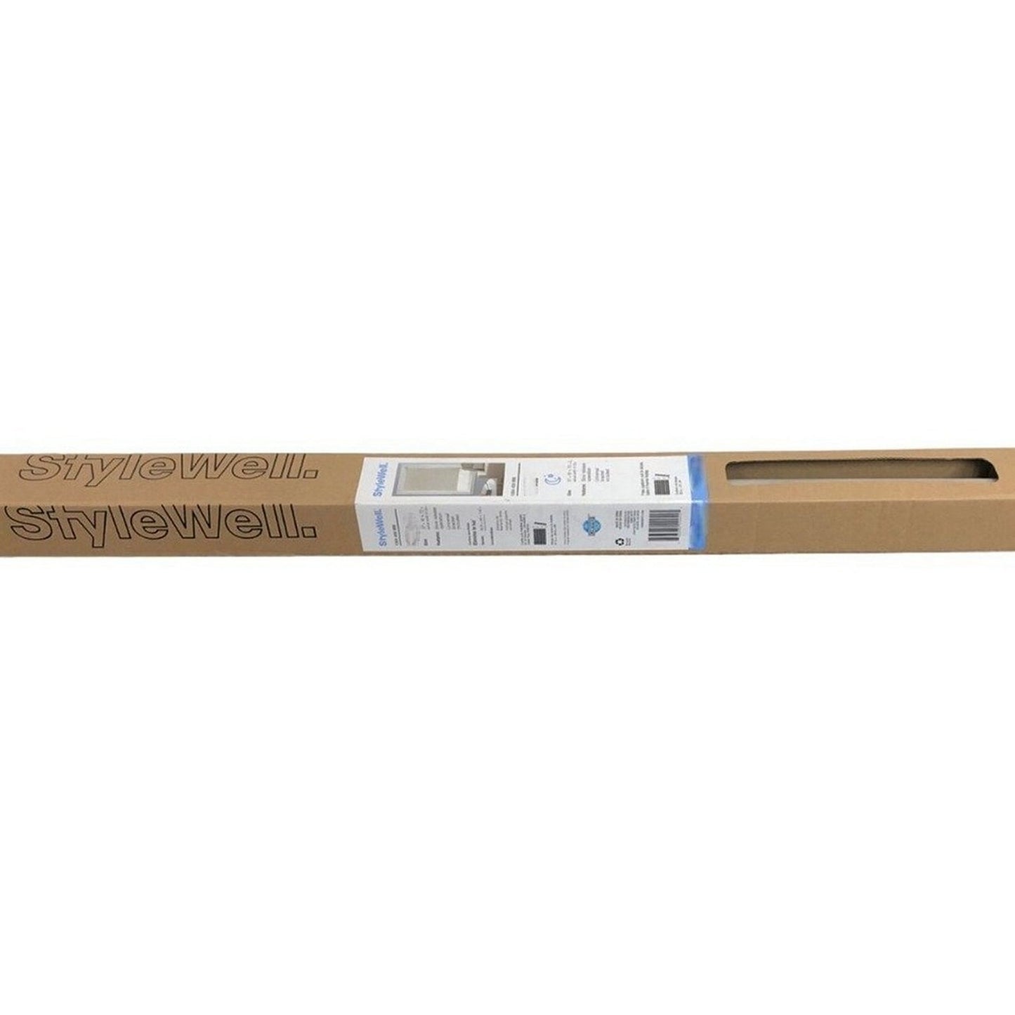StyleWell Cut to Size Beige Cordless Blackout Fabric Roller Shade 55.25"W x 72"L