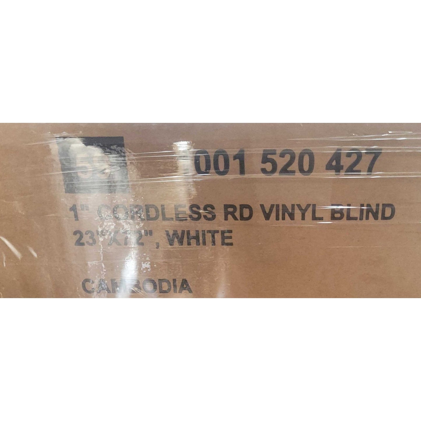1 x 23"W x 72"L White Cordless Room Darkening 1" Window / Door Vinyl Mini Blind