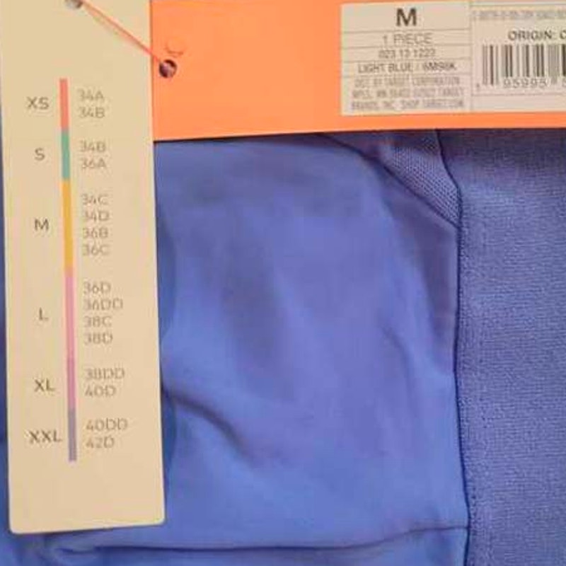 Women's Nylon Mesh Bralette - Colsie, Size Medium, Blue