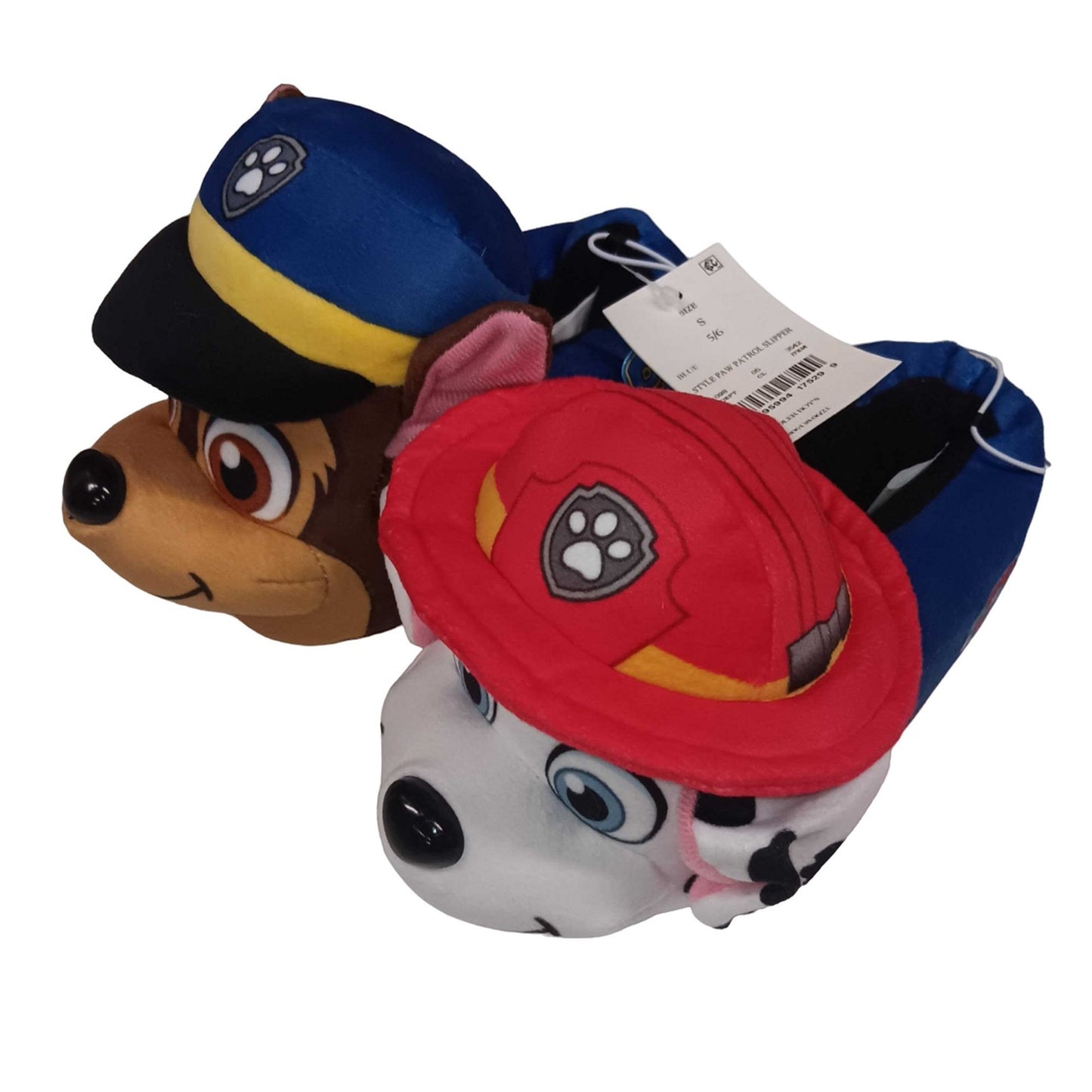 Nickelodeon Paw Patrol Marshall and Chase Slippers, Blue, Toddler Small (5/6)