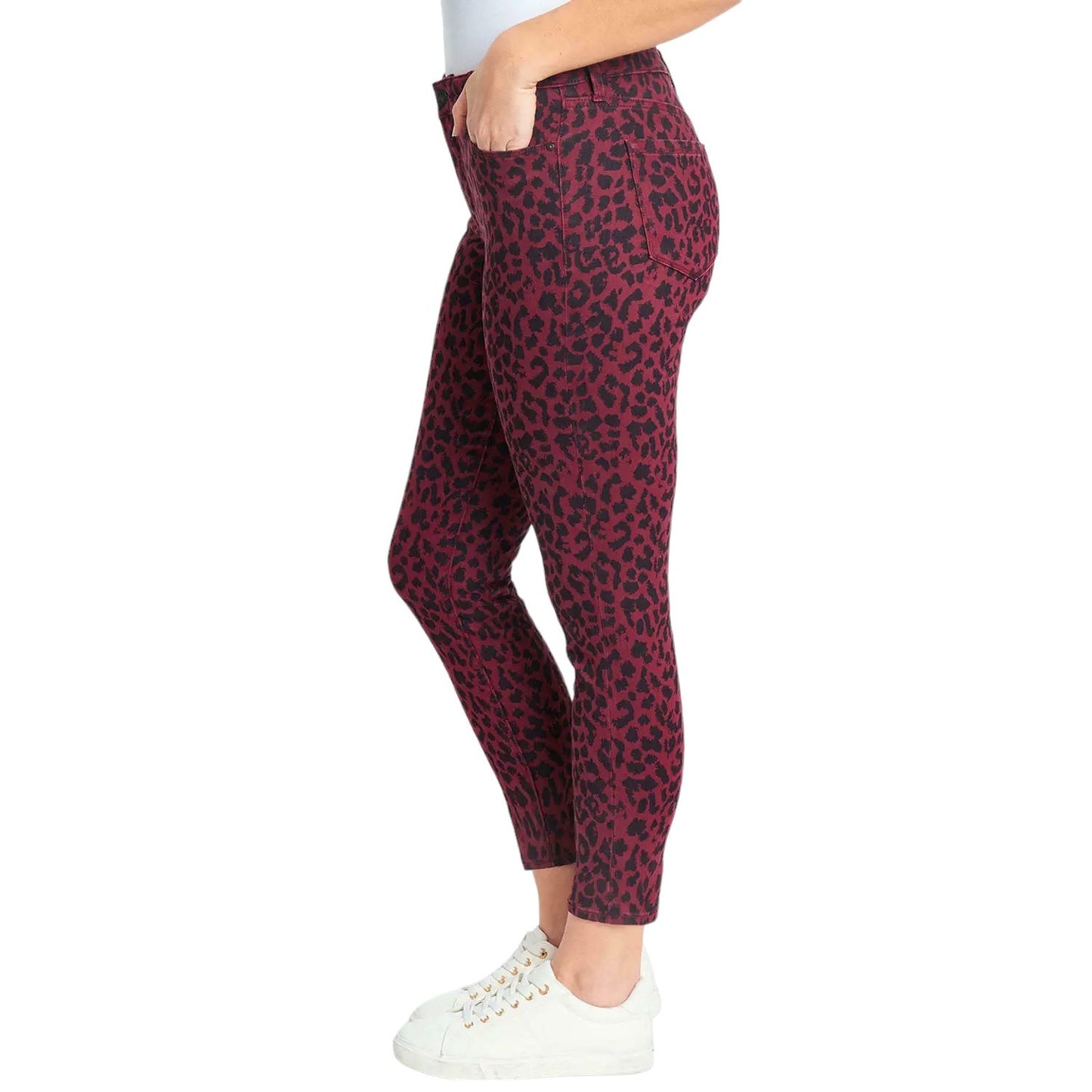 Social Standard by Sanctuary Ladies Skinny Ankle Jean Sketchy Cheetah, Size 10