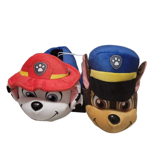 Nickelodeon Paw Patrol Marshall and Chase Slippers, Blue, Toddler Small (5/6)