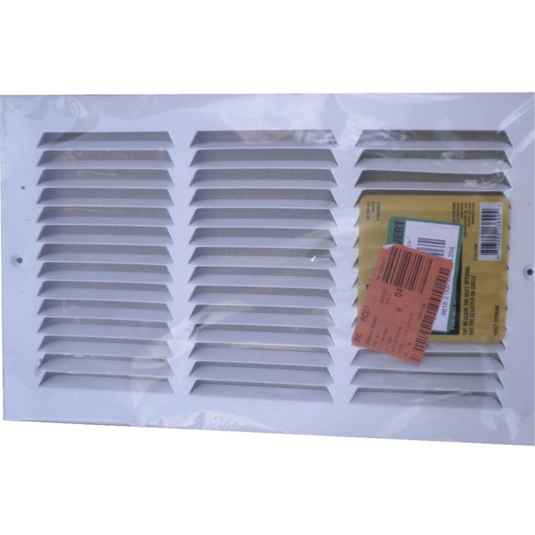 Everbilt 14 in. x 8 in. Steel Wall / Ceiling Return Air Grille in White