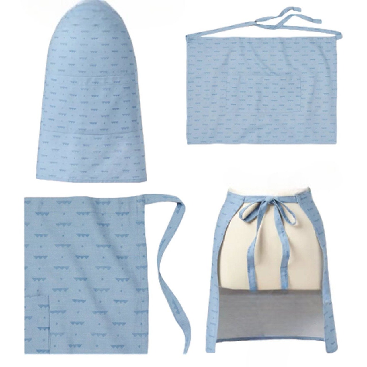 Cotton Chambray Half Apron Blue - Threshold, 100% Cotton, 30" x 21" + Free Ship