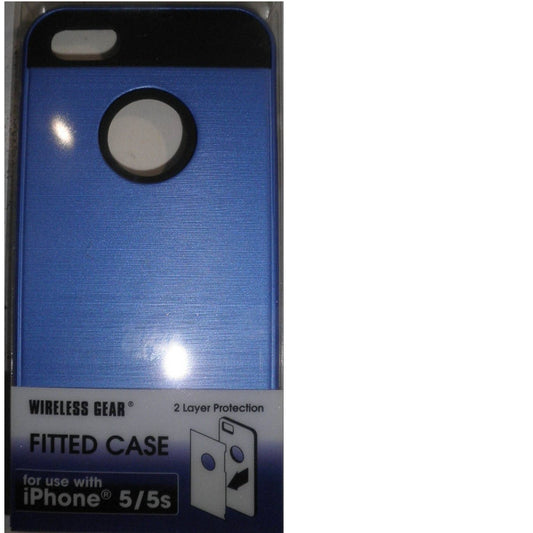 Wireless Gear Apple iPhone 5 5s SE Fitted Case, Blue- Free Shipping
