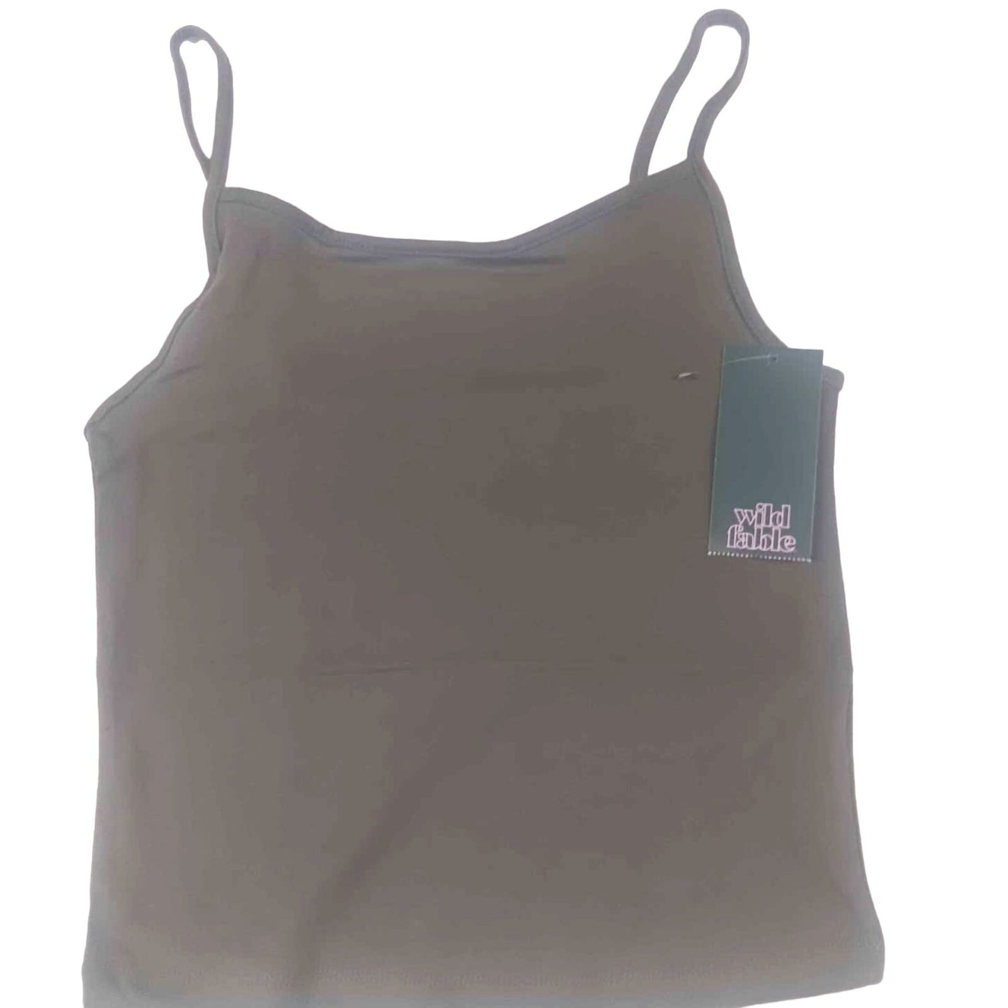 Women's XS Slim Fit Cropped Cami Tank Top, Olive Green, by Wild Fable