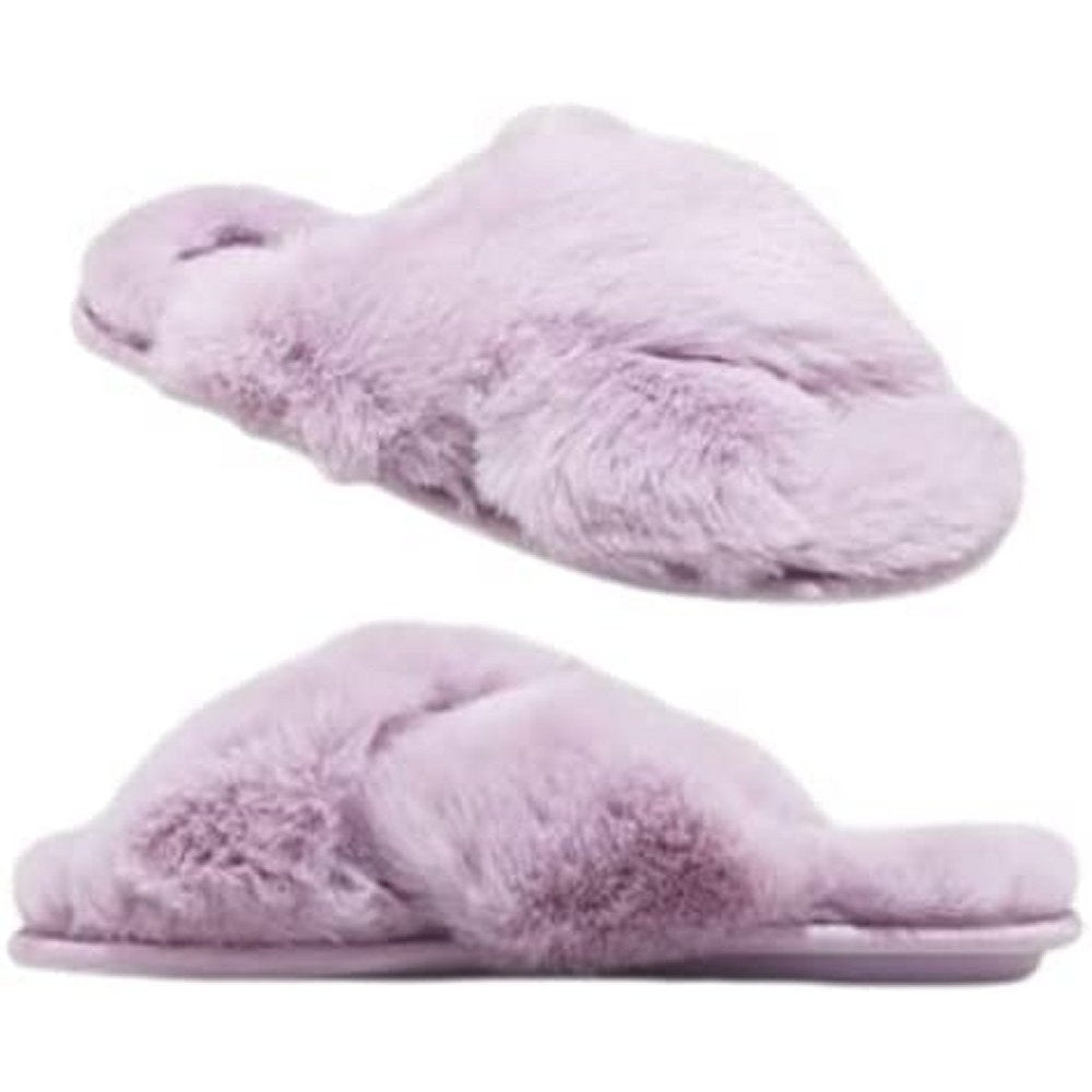 Stars Above Paris Purple Slip-on ID/OD Women's House Slippers, L (9/10)
