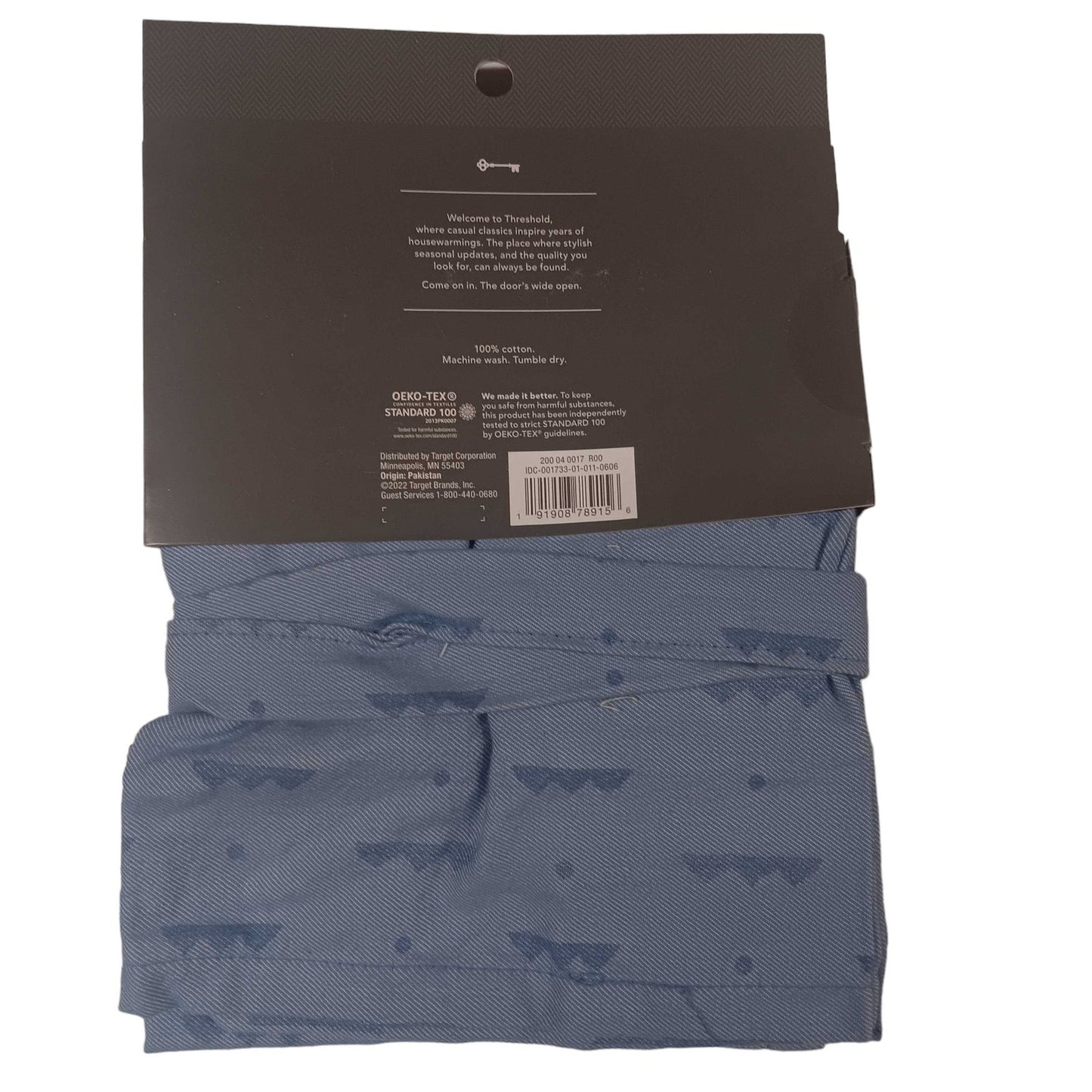 Cotton Chambray Half Apron Blue - Threshold, 100% Cotton, 30" x 21" + Free Ship
