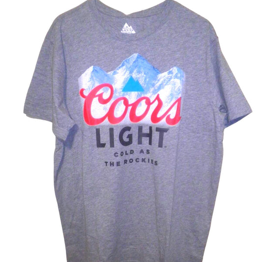 Coors Light Men's Short Sleeve Graphic T-Shirt, Medium, Rocky Mountain Logo