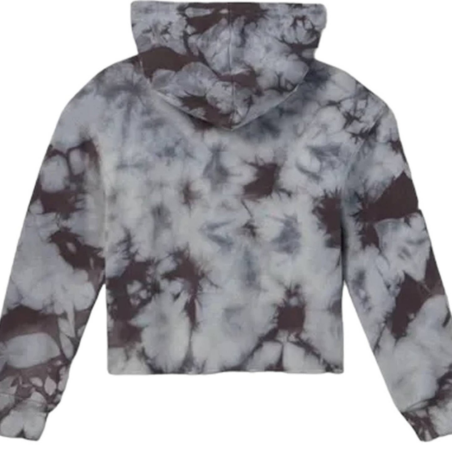 Kids' Medium Fleece Raw Edge Boxy Hoodie - art class Tie Dye Charcoal Gray