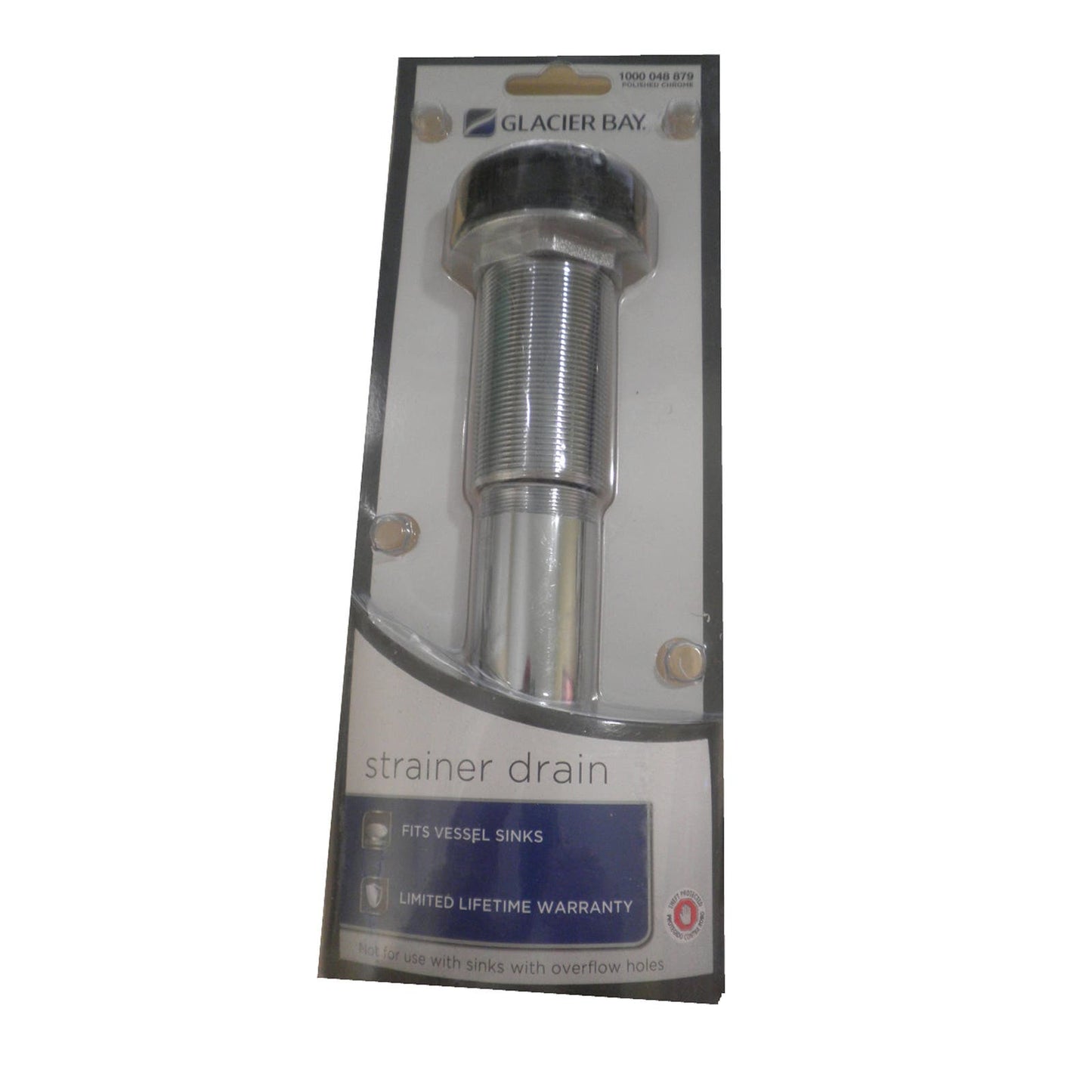 Glacier Bay 2-3/4 in. Lavatory Sink Brass Grid Drain without Overflow in Chrome
