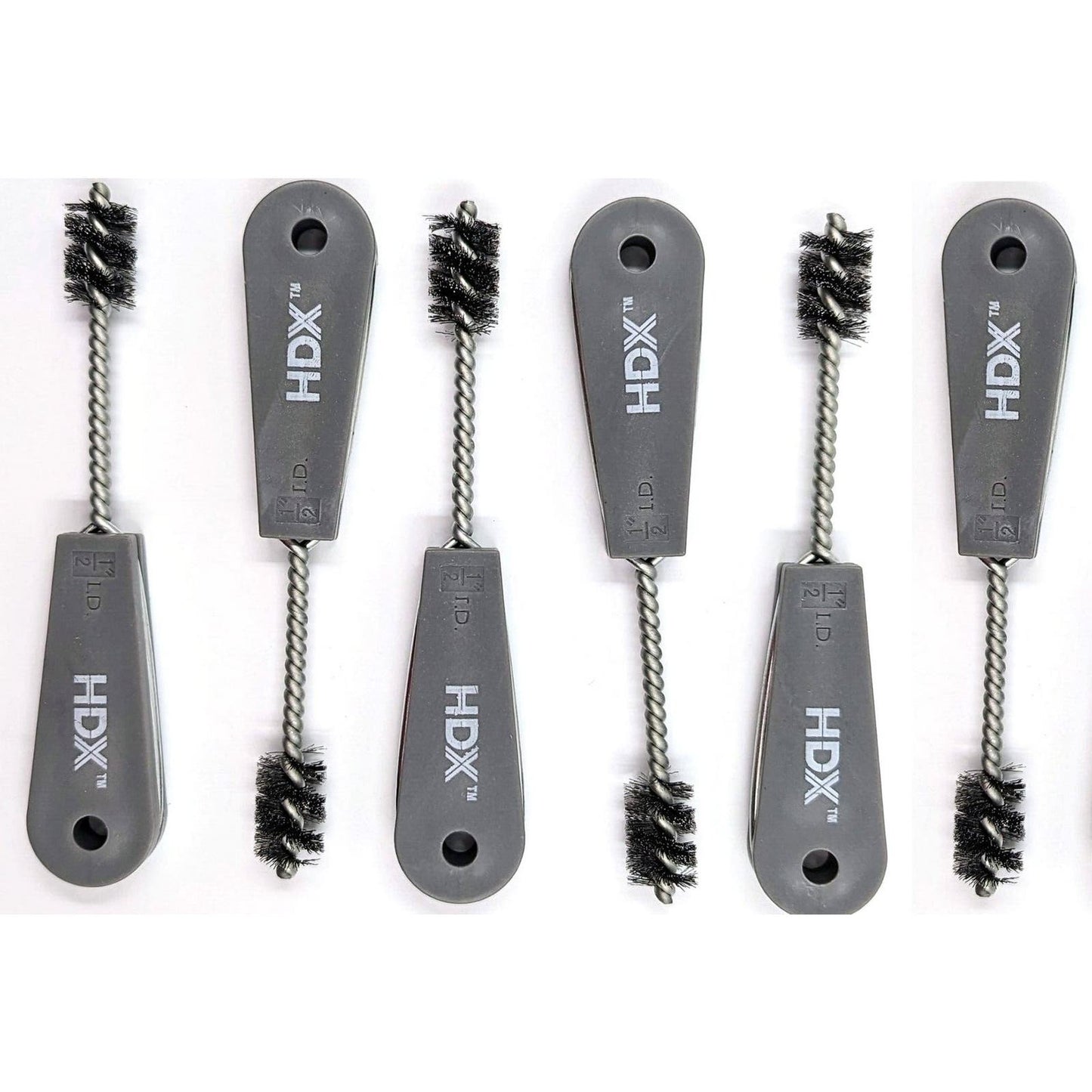 6-Pack HDX 1/2 in. Heavy-Duty Carbon Steel Bristles Fitting Brush - Free Ship