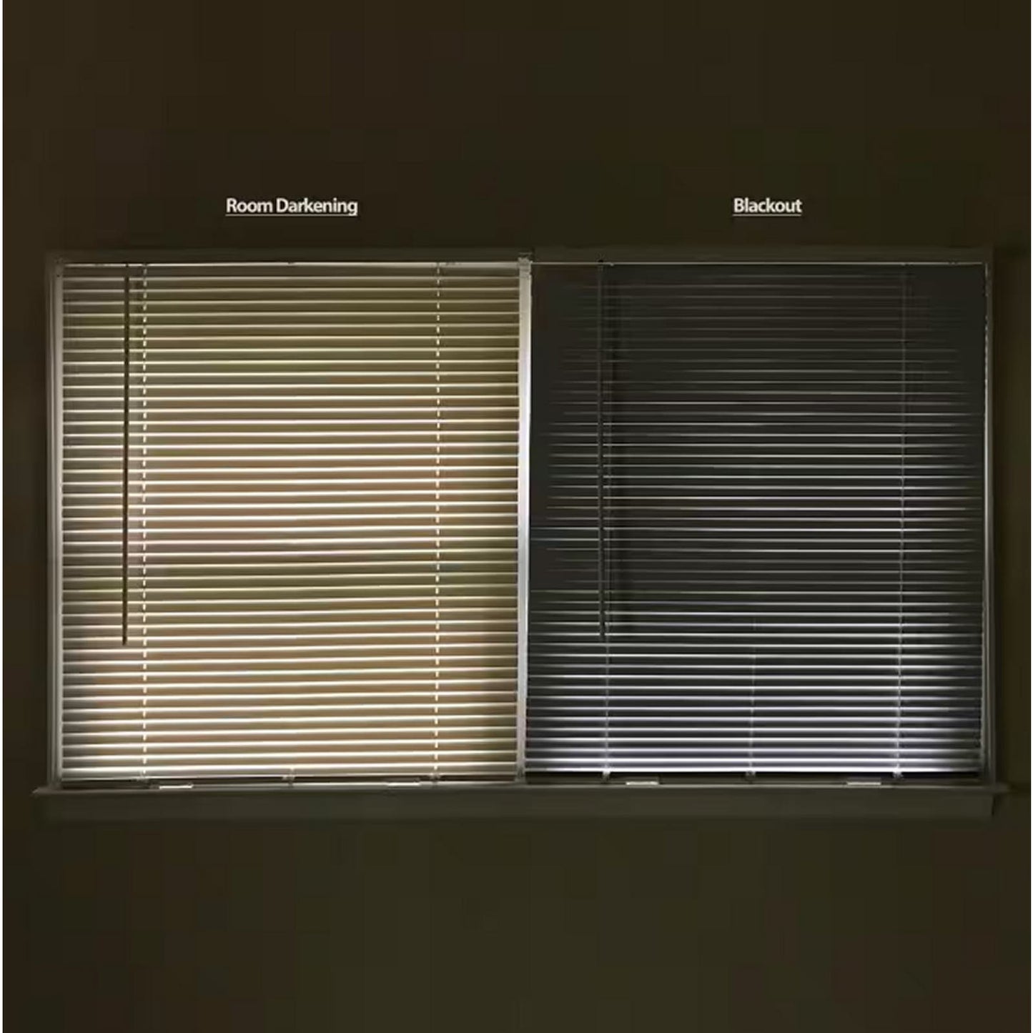 1 x 23"W x 72"L White Cordless Room Darkening 1" Window / Door Vinyl Mini Blind