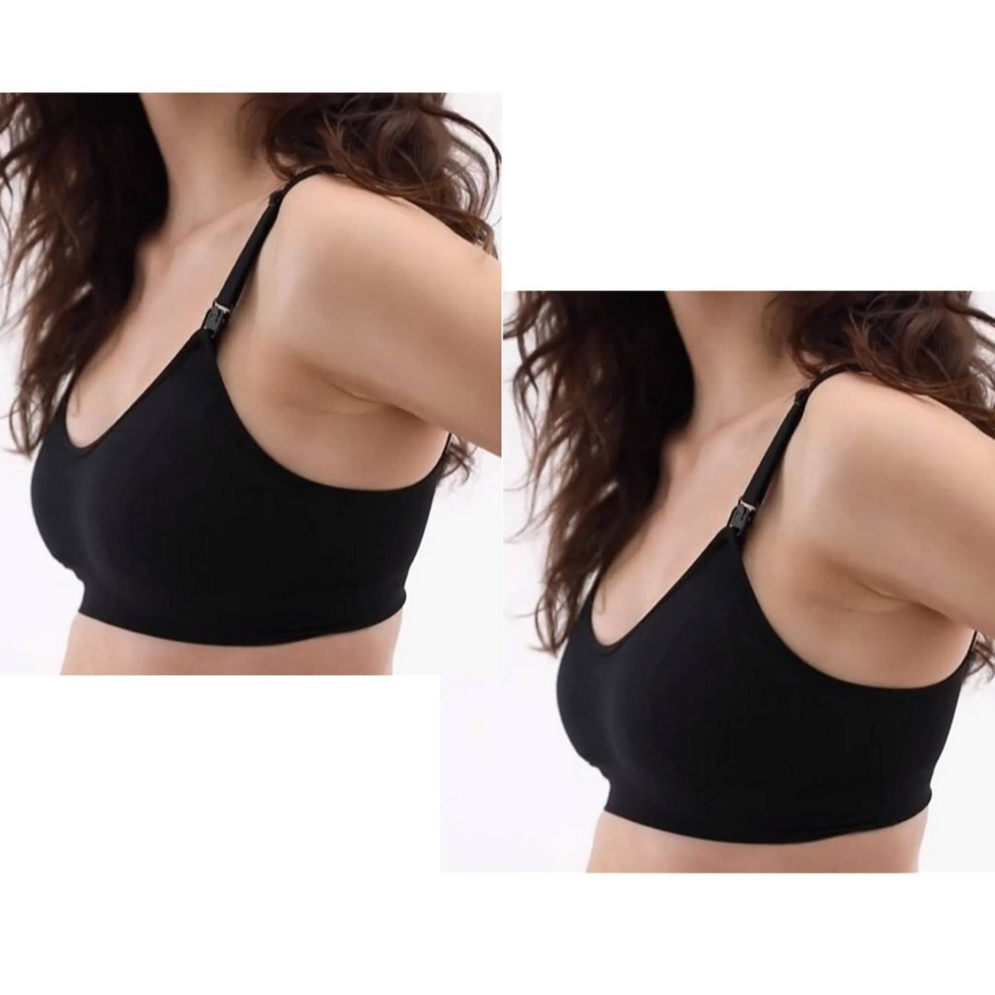 2-PK, Black, Ingrid & Isabel LRG Maternity 2-in-1 Nursing & Pumping Bra Bundle