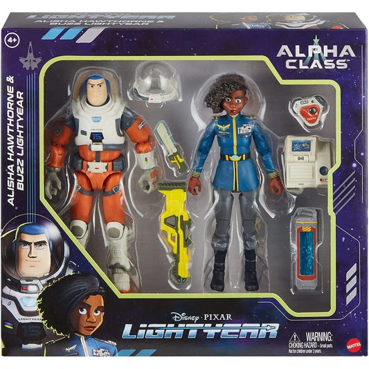 Disney / Pixar Alpha Class Alisha Hawthorne & Buzz Lightyear Action Figures