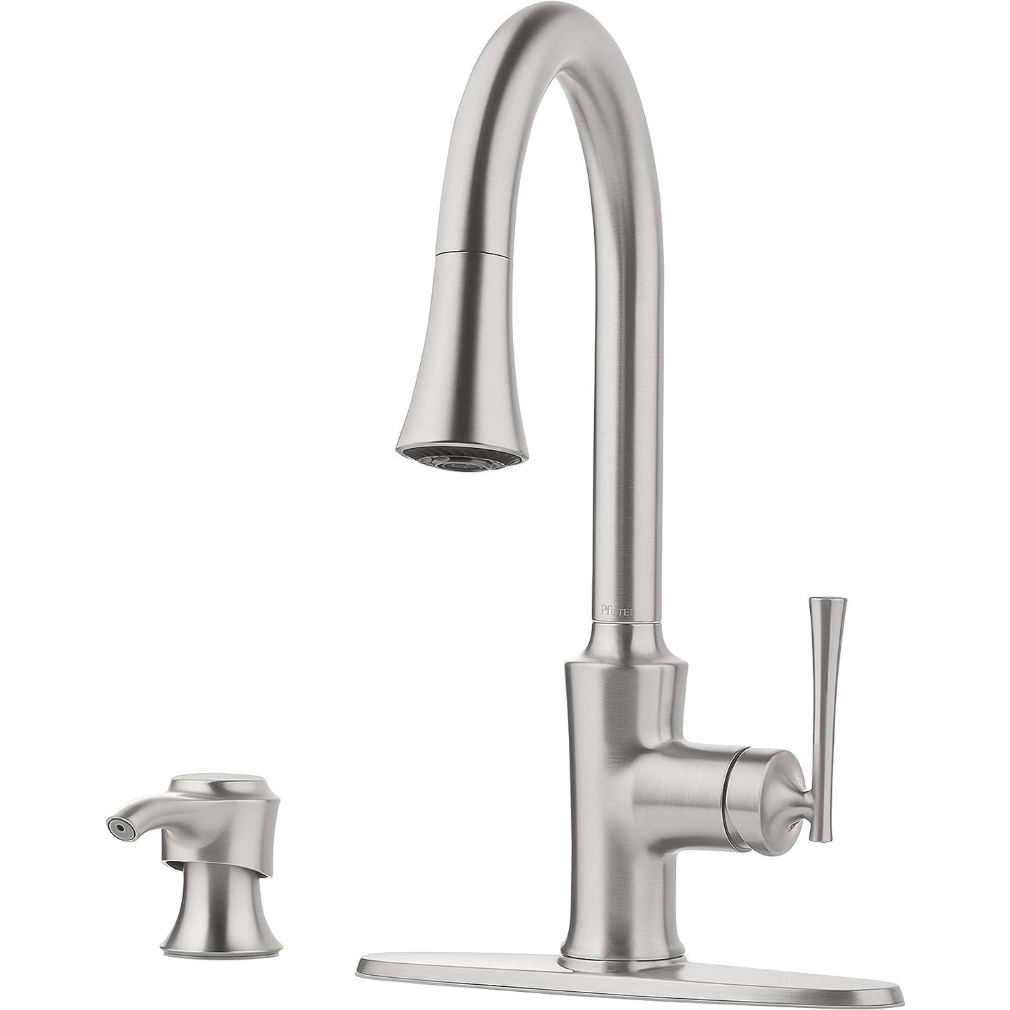 Pfister High Arc Antrom Single Head Pull-Down Faucet w/ Soap Dispenser F5297AOGS
