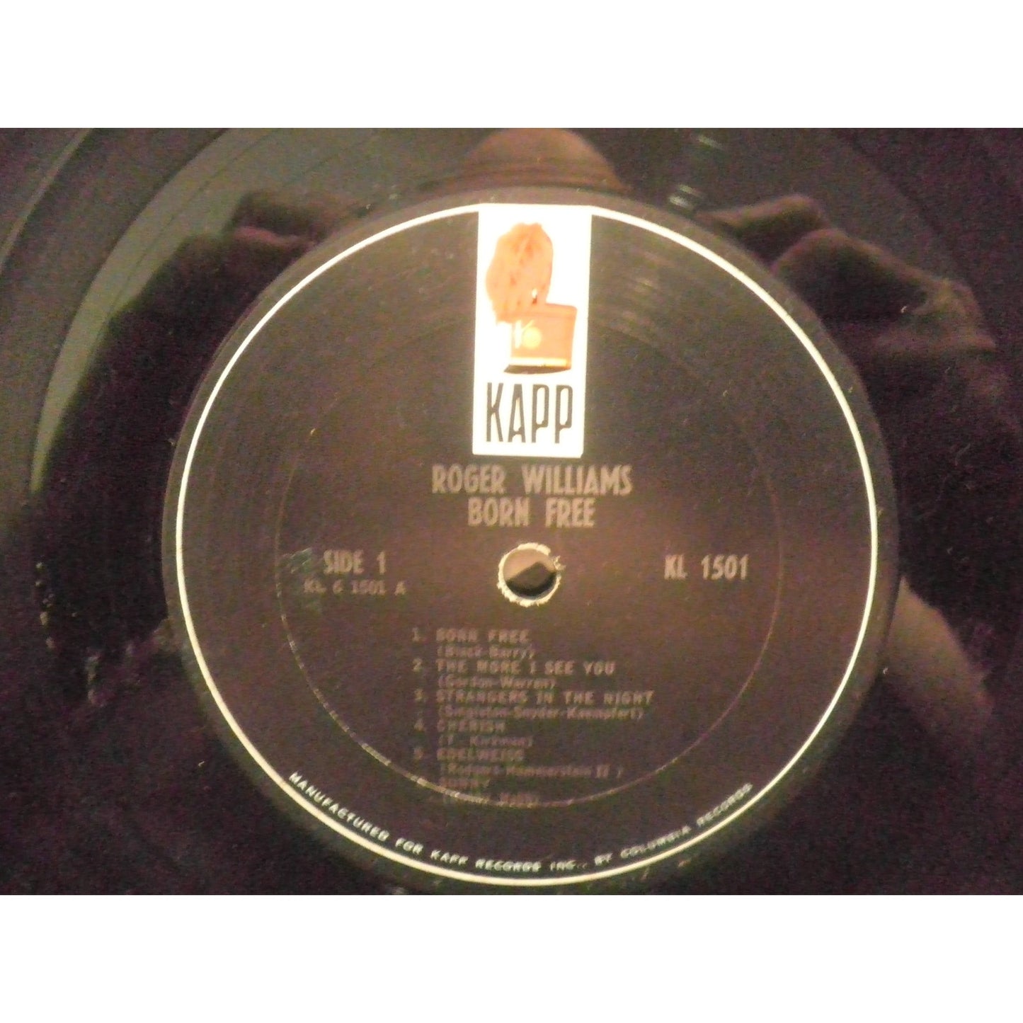 Roger Williams – Born Free, LP Album, 1966 KL-1501 Kapp Records + Free Shiprec