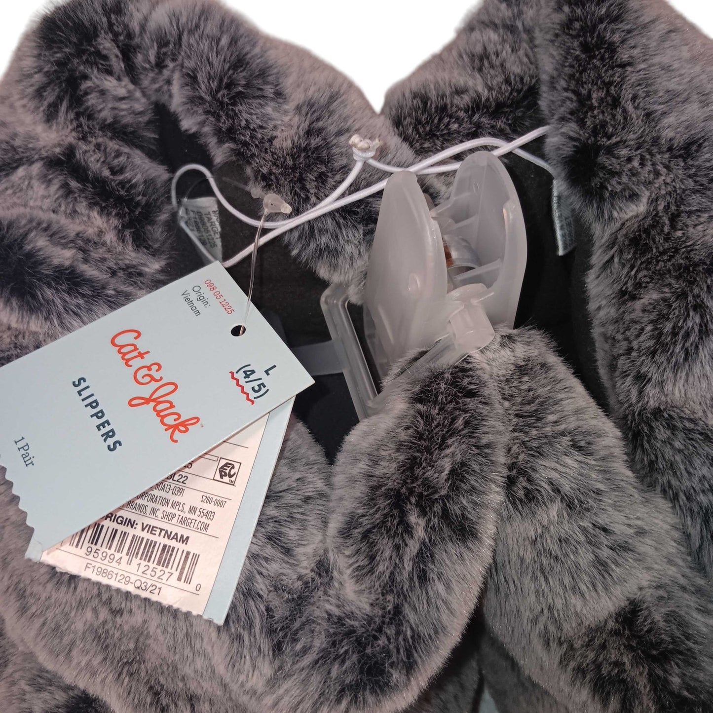 Boys' Ferdinand Dinosaur Claw Slippers - Cat & Jack Charcoal Gray LRG (4/5) NWT