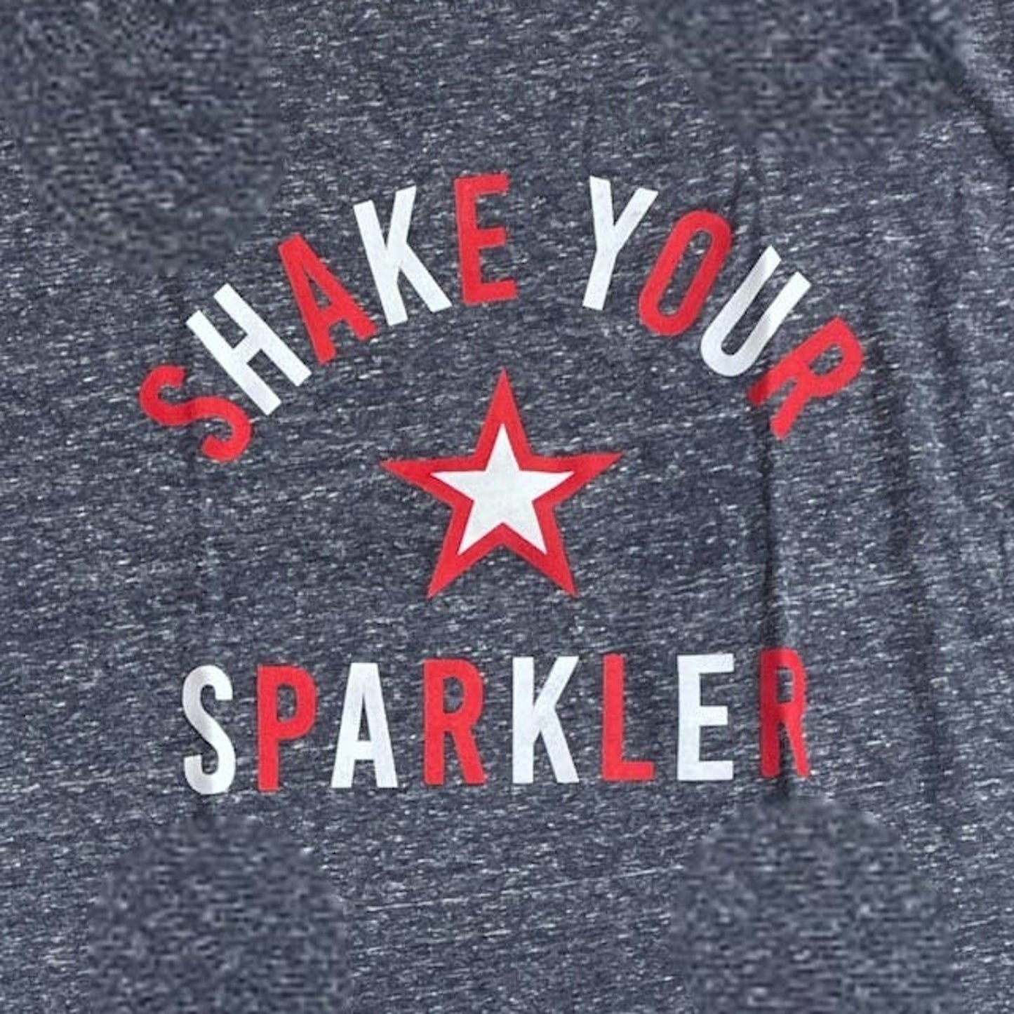 Royce Ladies Medium Americana Tee "Shake Your Sparkler", Navy Blue, Short Sleeve