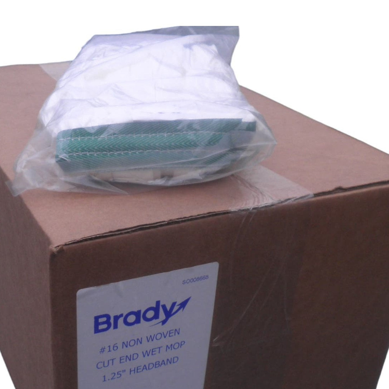 6-PK Commercial Non-Woven #16 Cut End Wet Mops w/ 1.25" Headband
