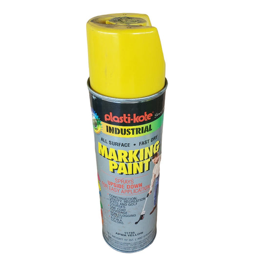 PlastiKote Industrial Yellow 11735 Marking Paint, APWA Yellow, 17 oz - Free Ship