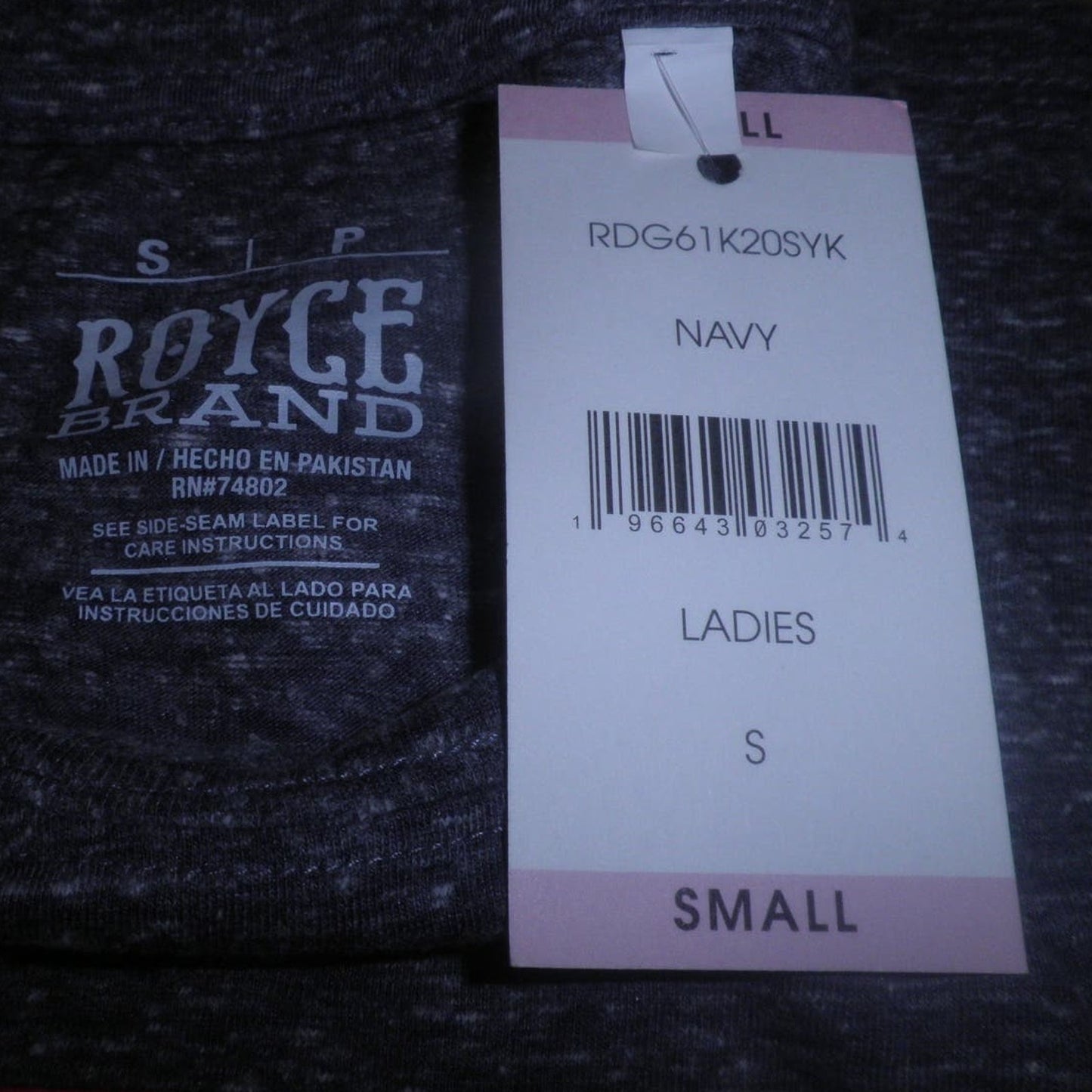 Royce Ladies Medium Americana Tee "Shake Your Sparkler", Navy Blue, Short Sleeve