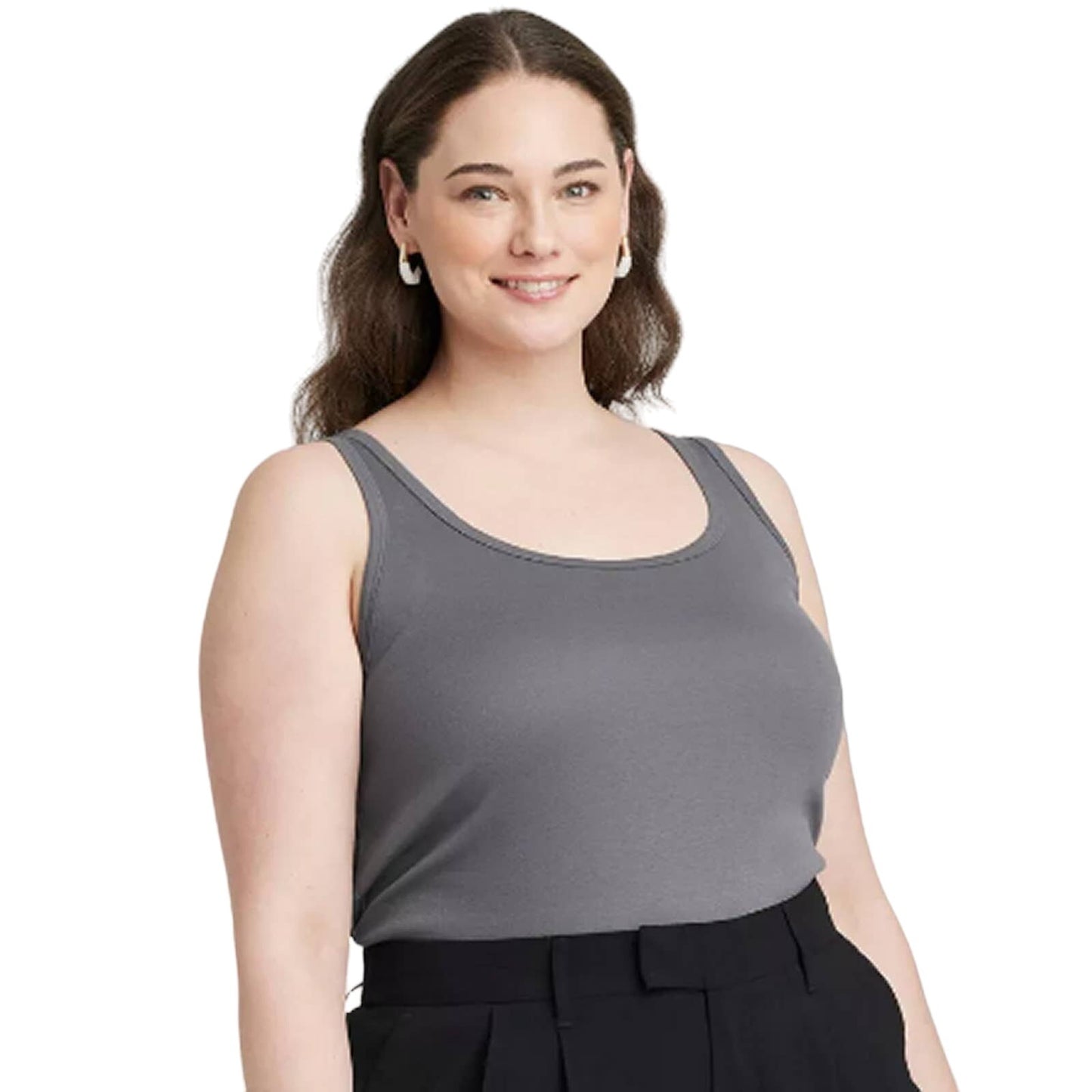 A New Day, Women's 2XL (20-22) Tank Top, Heather Gray, 2X-Large