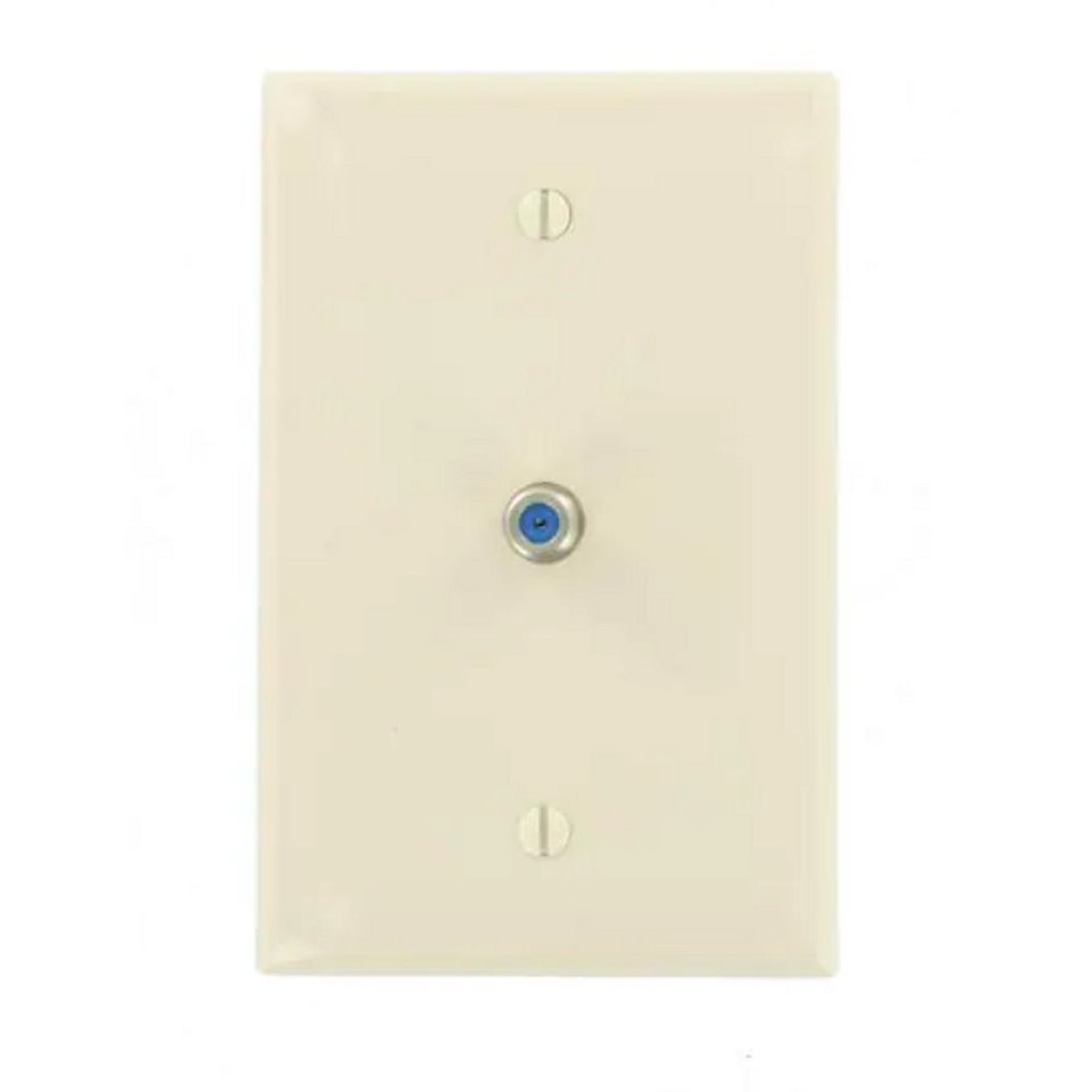 Leviton 1-Gang Midway CATV Wall Plate, Light Almond