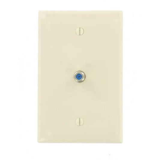 Leviton 1-Gang Midway CATV Wall Plate, Light Almond