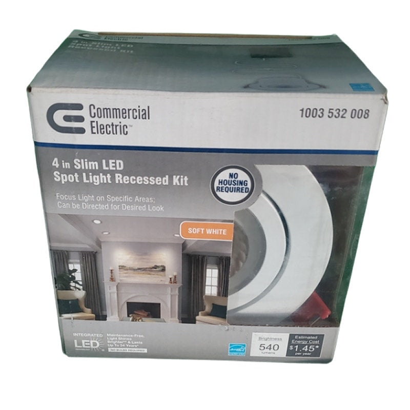 Commercial Elec. Slim Spot 4" Recessed Integrated LED Kit Soft White