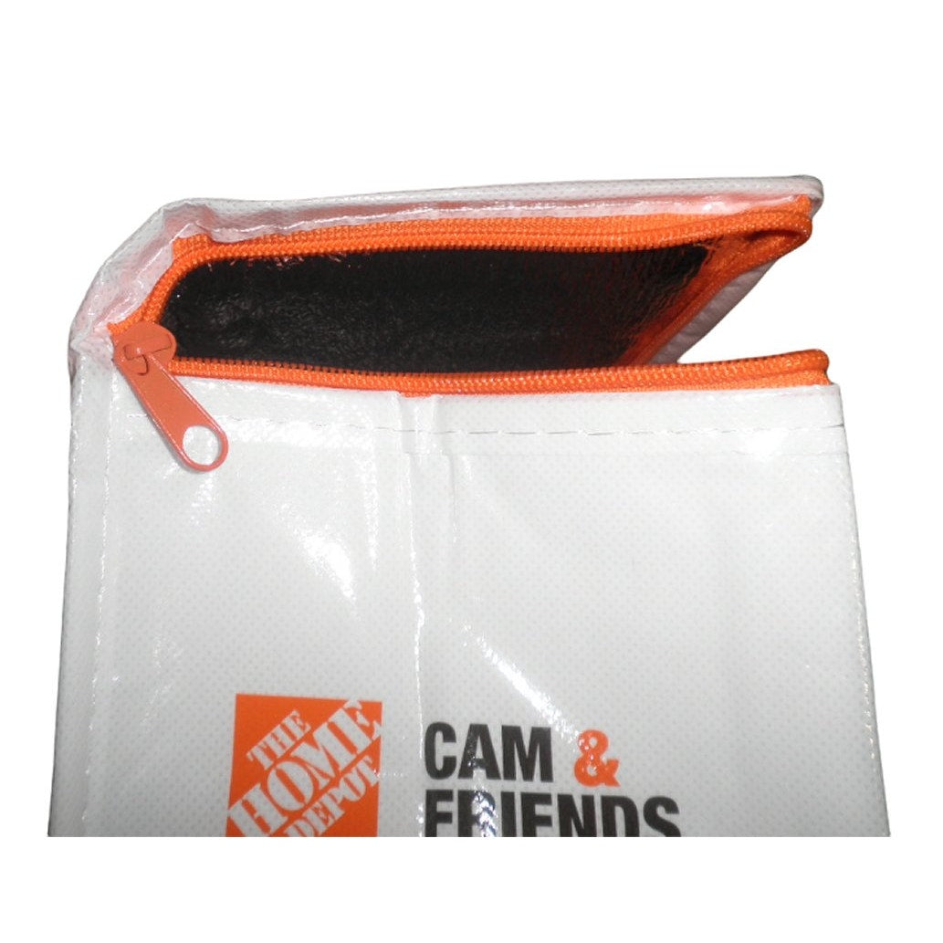Insulated Lunch Bag, Zipper Closure, 12x10x6 inches, For 6-Pack, Lunches, Snacks