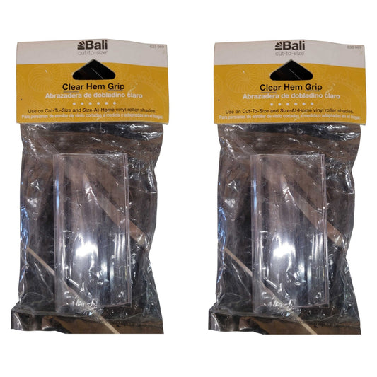 2 Bali Roller Shade Hem Grips, Clear + Free Shipping