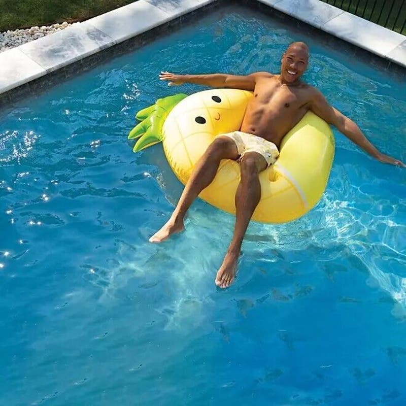 BigMouth, Squishmallows Maui the Pineapple Pool Float, 51.6" x 41.7" x 13.4"