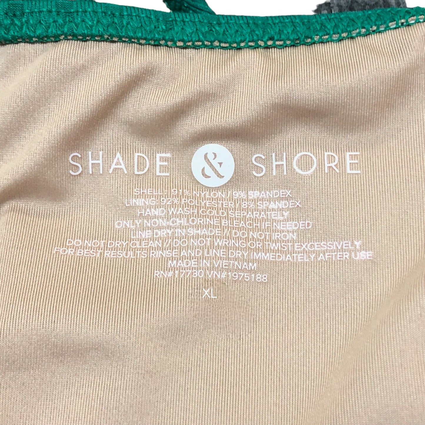 Women's XL Ribbed High Leg Extra Cheeky Bikini Bottom - Shade & Shore Green