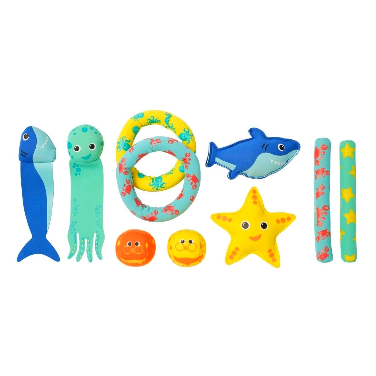 Coconut Grove Dive & Play Pack Reef Gang Set of 10 Pool Toys