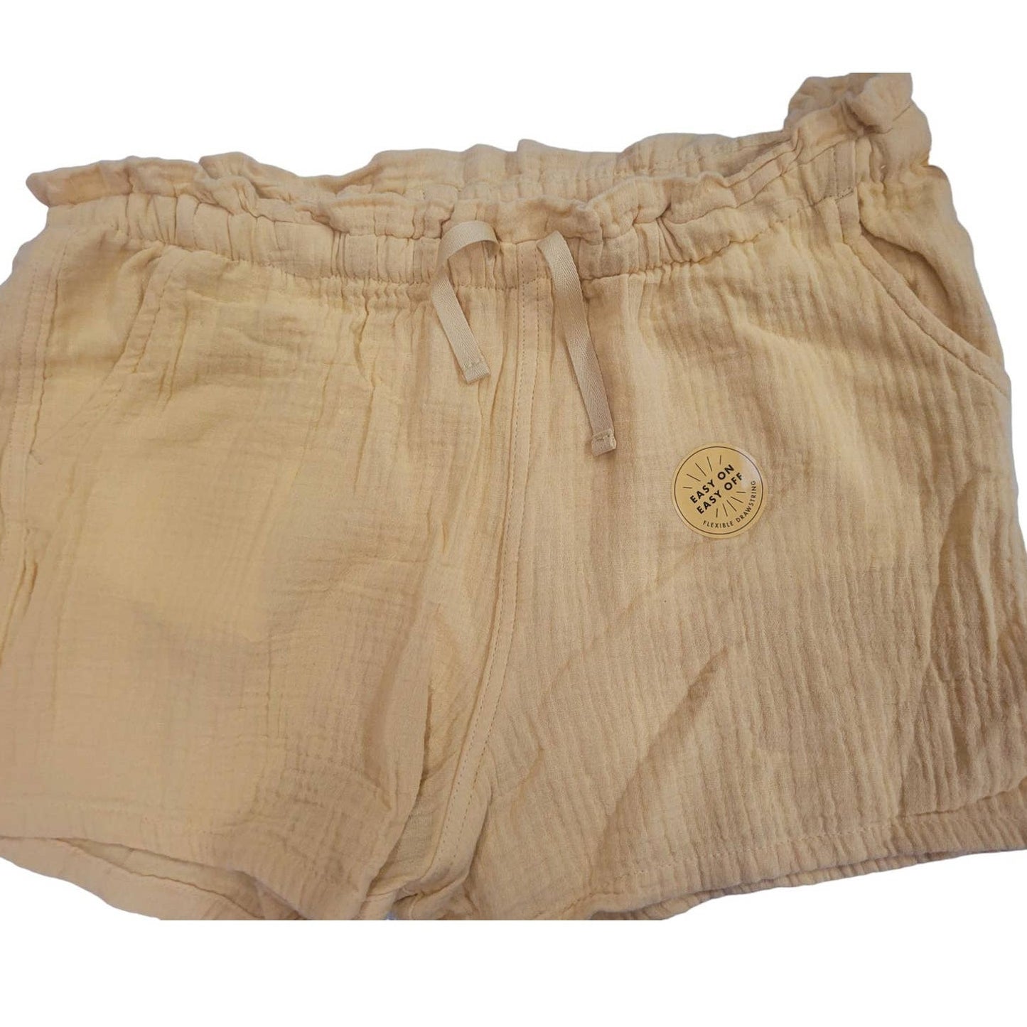 Girls' Woven Cotton Gauze Shorts, XL (14/16), Yellow - Cat & Jack