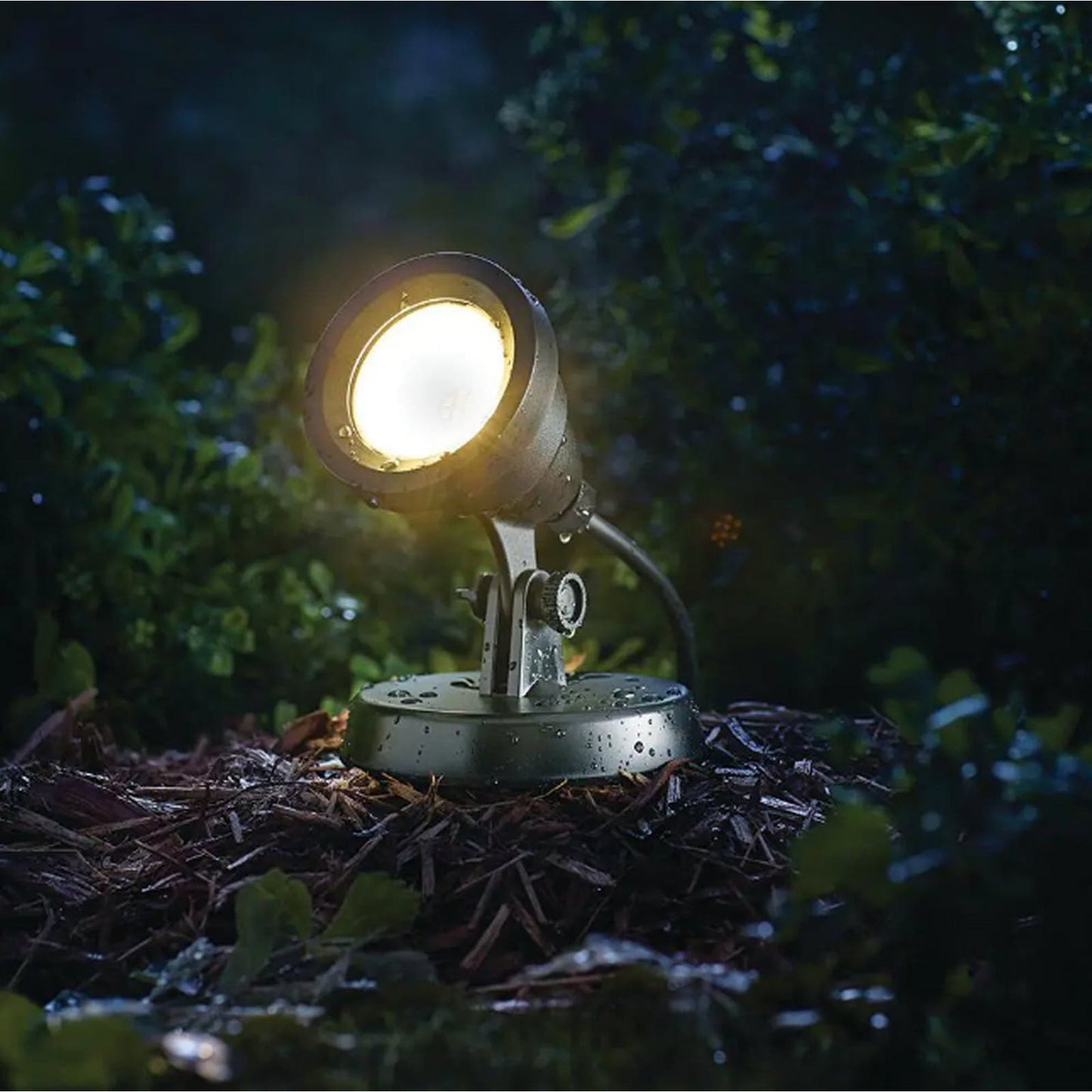 Hampton Bay 1-Light Integrated LED Black Low Voltage Pond Light, 1003 606 815