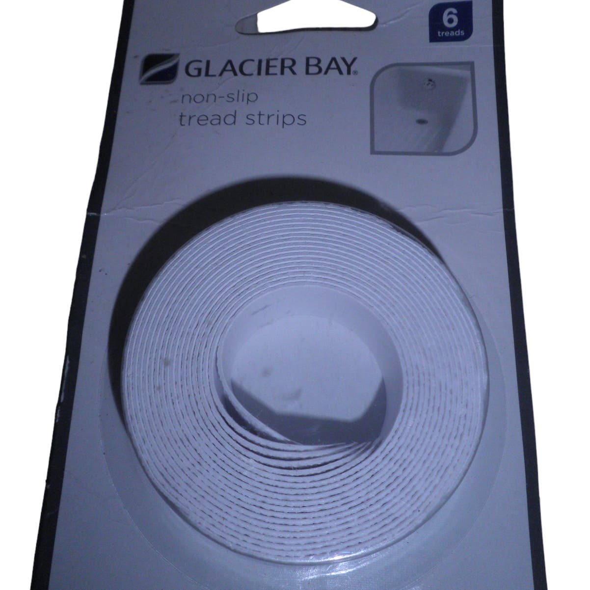 Glacier Bay Non Slip Tub Tread Strips in White (6-Pack), Showers, Tubs, Steps...