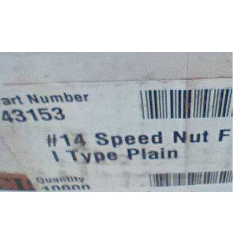 24 x #14 Plain Steel Flat Type Speed Nut (x 24 Nuts) + Free Shipping