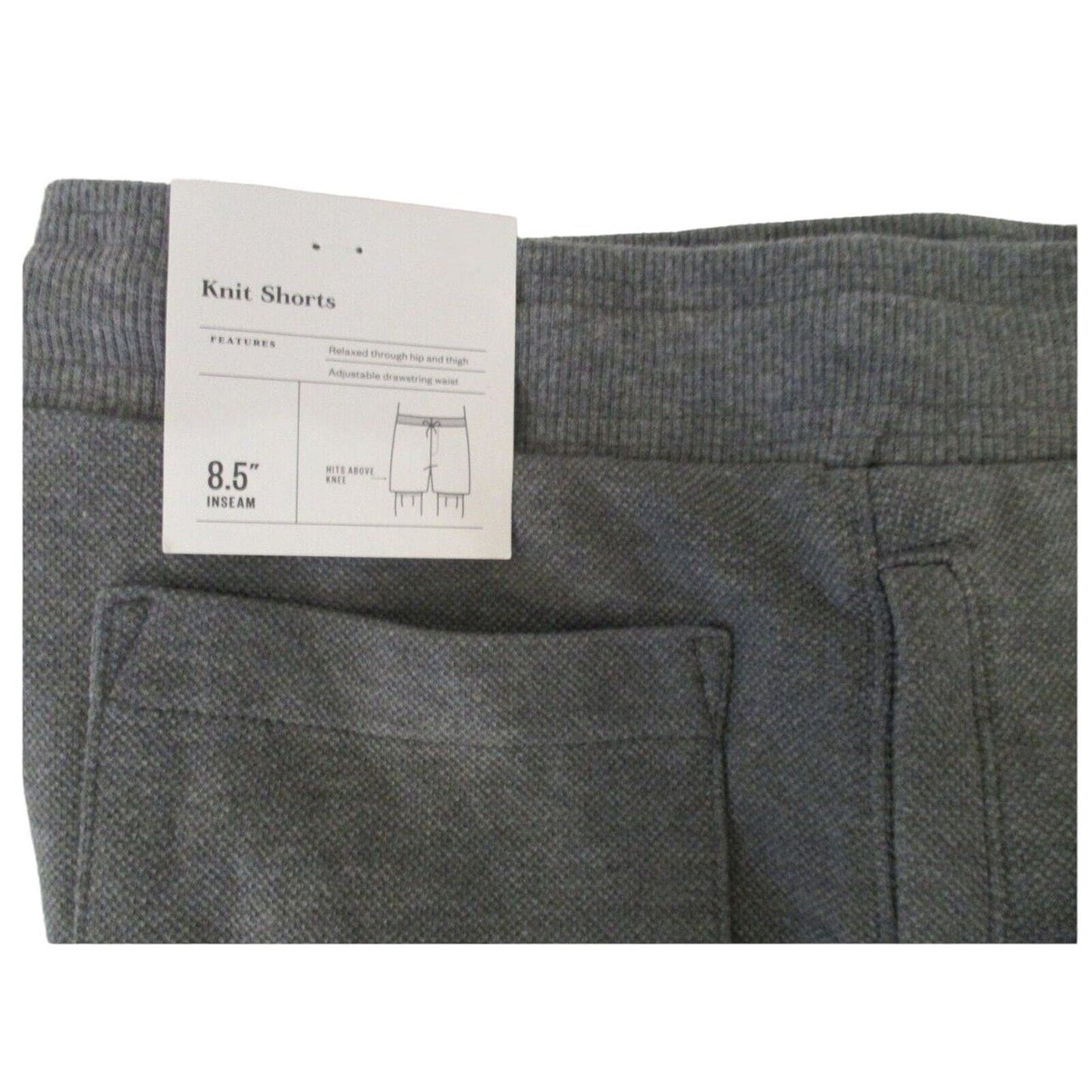 Mens X-Small, 8.5" Inseam, Elevated Knit Shorts, Charcoal Gray - Goodfellow & Co