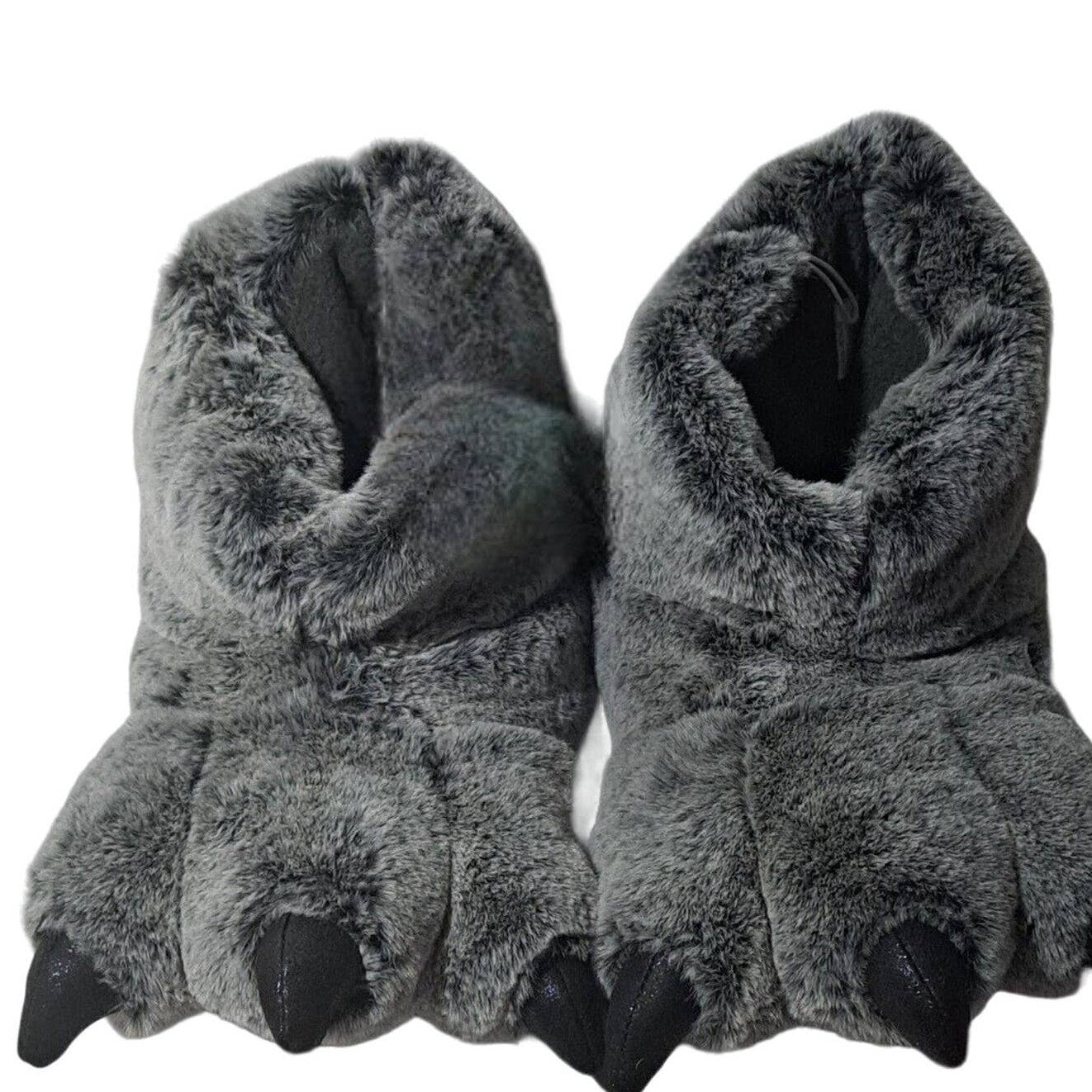 Boys' Ferdinand Dinosaur Claw Slippers - Cat & Jack Charcoal Gray LRG (4/5) NWT