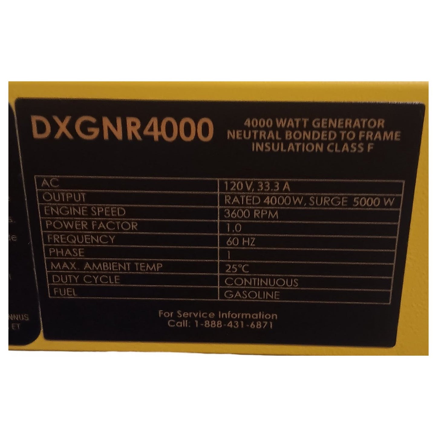 [LOCAL PICKUP ONLY] DEWALT 4000-Watt Manual Start Gas-Powered Portable Generator, DXGNR4000 [LOCAL PICKUP ONLY Cropwell or Westover, AL area 35185]