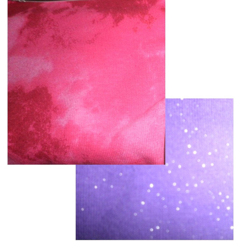 3-PK Size 14/16 Cotton Spandex Ankle Leggings, Pnk Tie Dye, Blk & Purple Sparkle