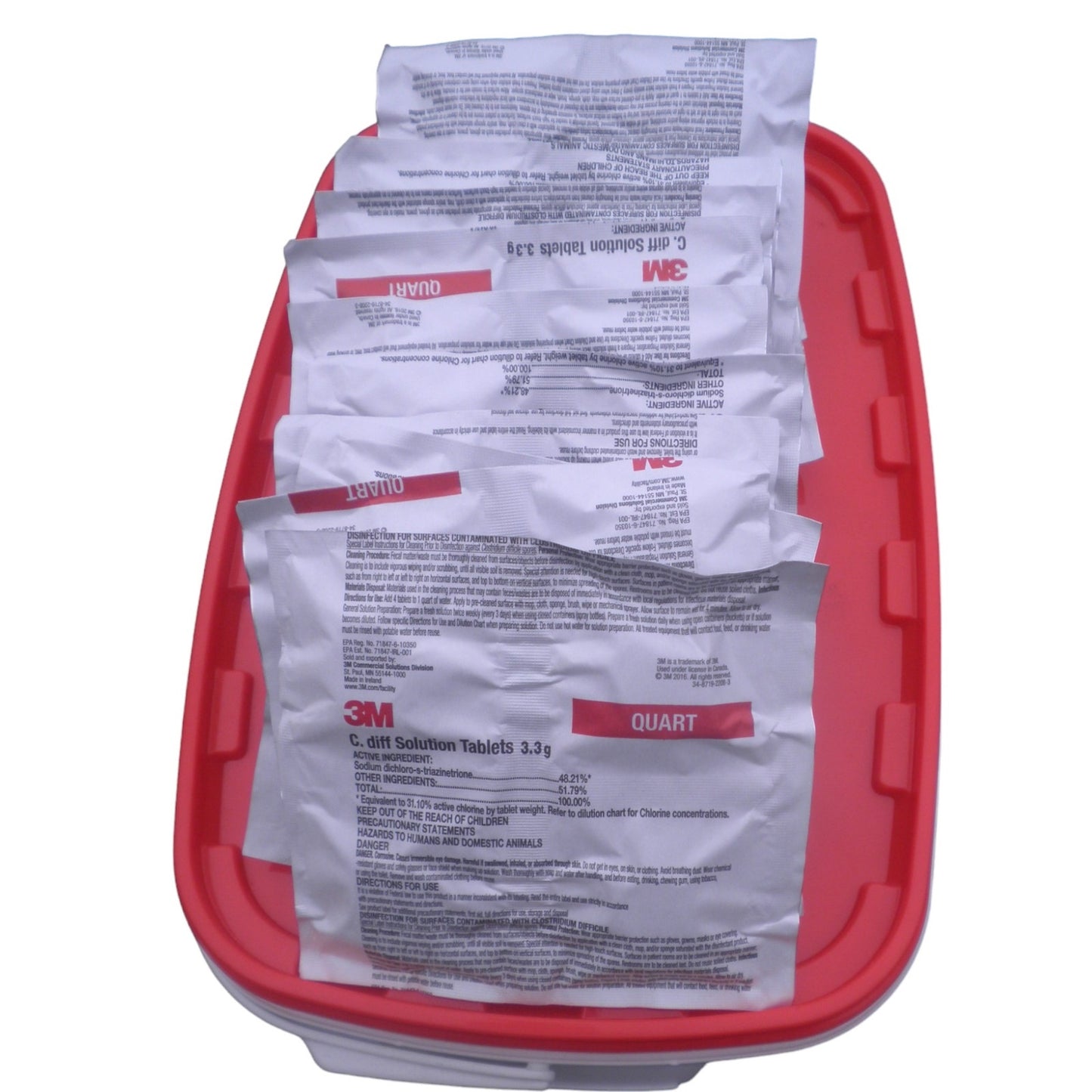 3M C. Diff Solution Tablets, Quart Size, 280 Ct (2 x 140 Ct. Tubs) EXP 11/2025