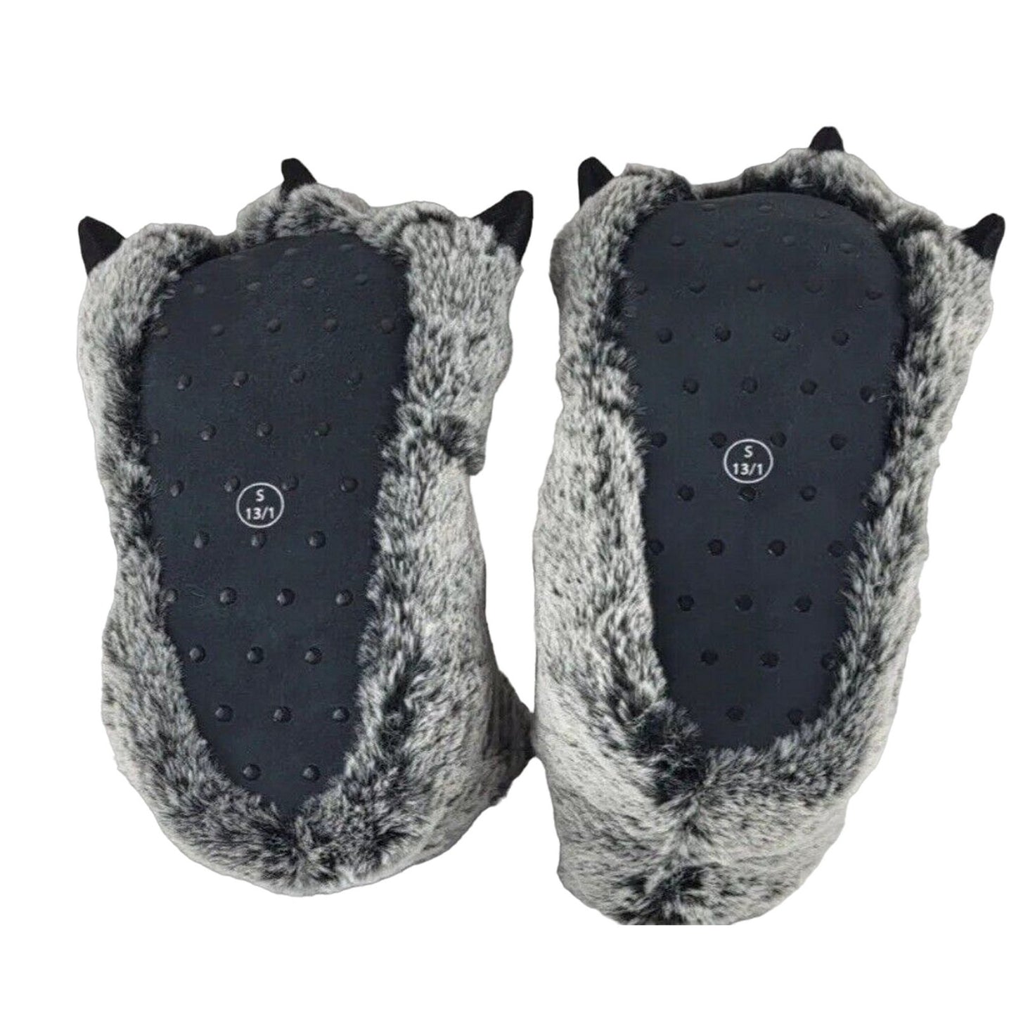 Boys' Ferdinand Dinosaur Claw Slippers - Cat & Jack Charcoal Gray LRG (4/5) NWT