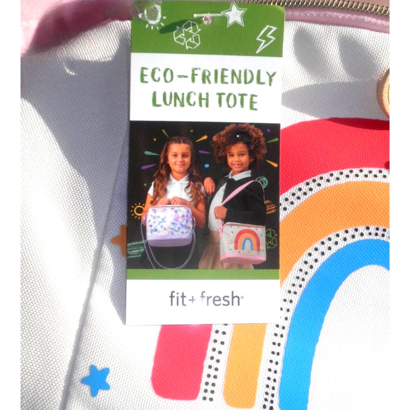 Fit+Fresh Novelty Rainbow Insulated Lunch Bag for Kids and/or Adults- Free Shipping!
