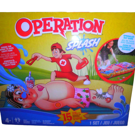 Hasbro Operation Splash Game – Family Game for Your Yard – More Water, More Fun!