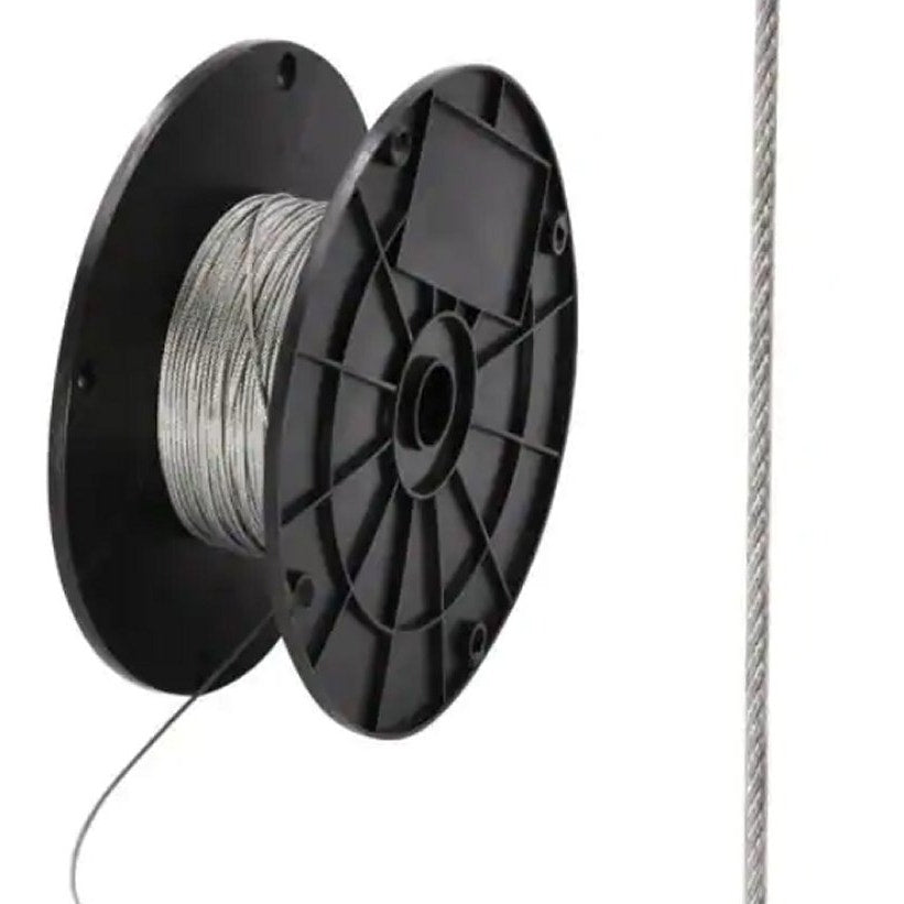 Crown Bolt 1/16 in. x 5 ft. Galvanized Steel Uncoated Wire Rope, 96 Lb. Capacity
