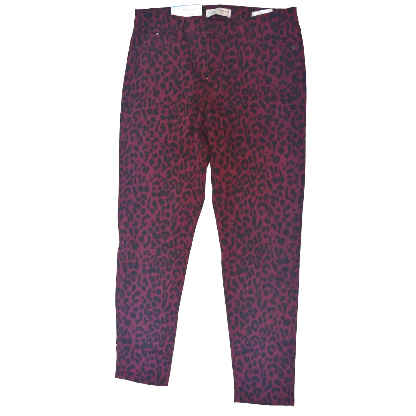 Social Standard by Sanctuary Ladies Skinny Ankle Jean Sketchy Cheetah, Size 10