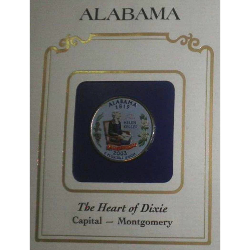 ALABAMA COLORIZED QUARTER & FIRST DAY COVERS BY POSTAL COMMEMORATIVE SOCIETY